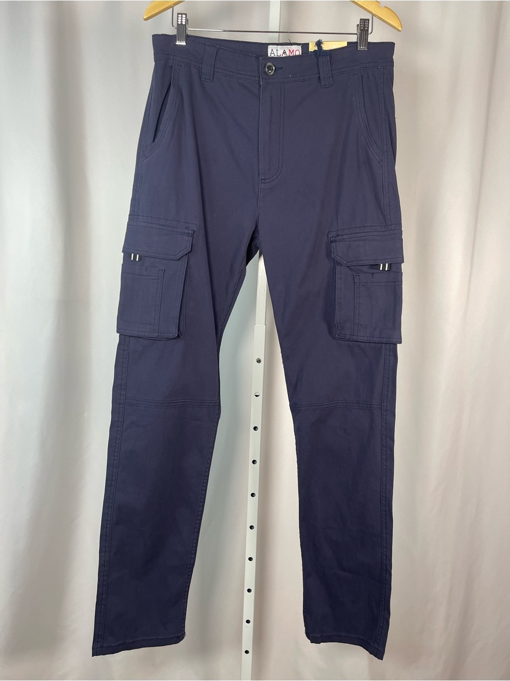 NEW Alamo Men's 32 x 34 Navy Blue Stretch Cargo Pants Utility Pockets Nautical